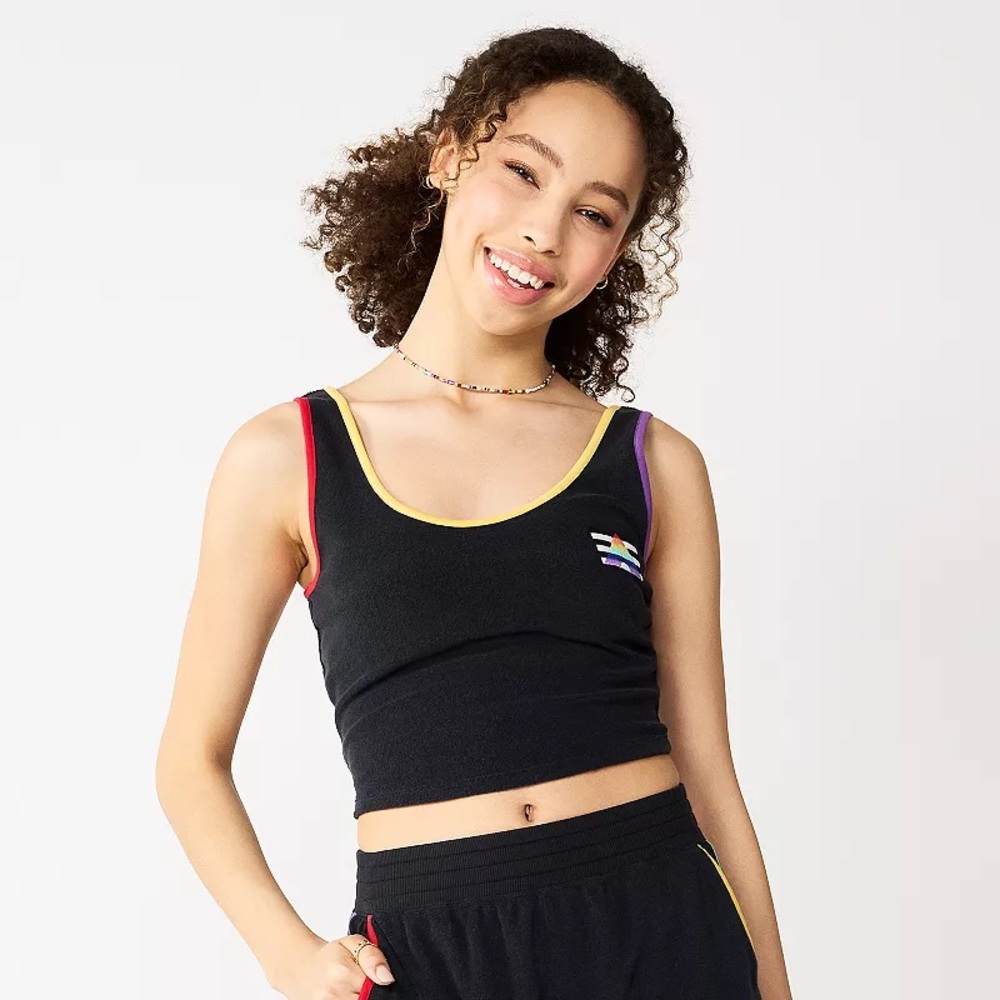 NWT SO Cropped Pride Scoop Neck Tank